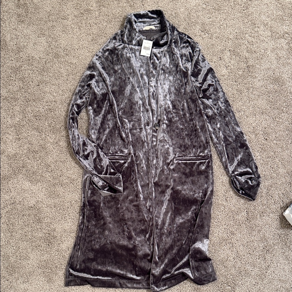 Elegant Velvet Long Coat